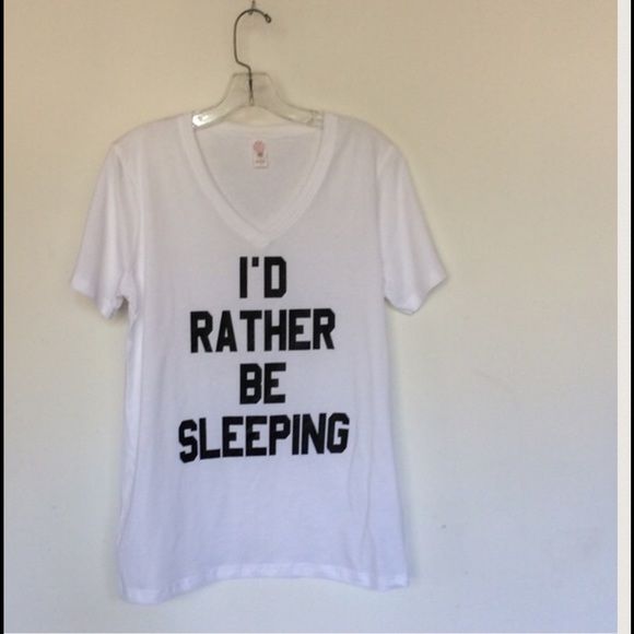 I'd Rather Be Sleeping v neck t shirt - Picture 4 of 4