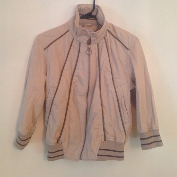 Beige Moto Jacket - Picture 4 of 4