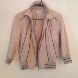 Beige Moto Jacket