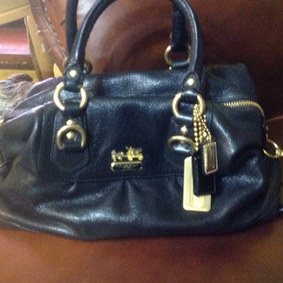 Coach handbag black leather