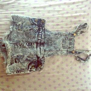 Denim Short Overalls