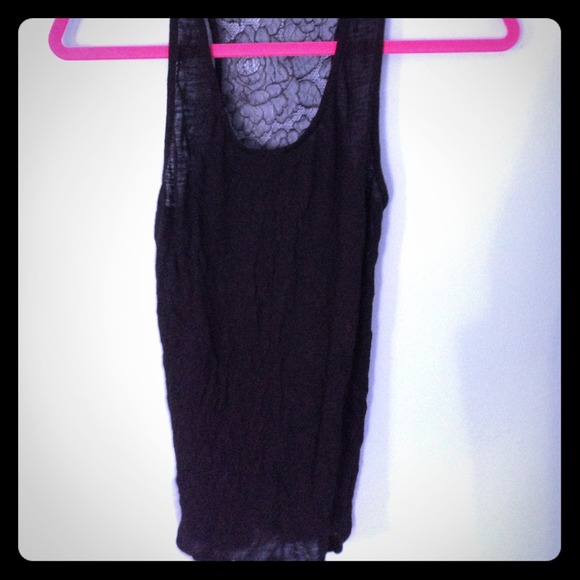 Black lace tank