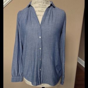 Peter Pan Collared Lightweight Blue Top
