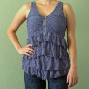 Purple, lacy, tank top