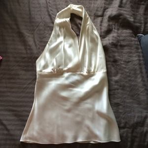 EXPRESS Cream silk halter