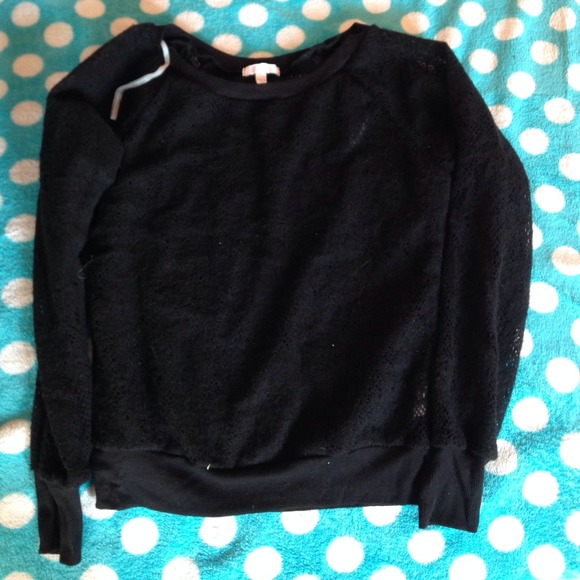 Black crochet sweater!