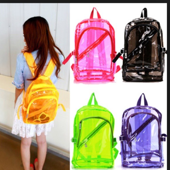 BLACK transparent / jelly backpack