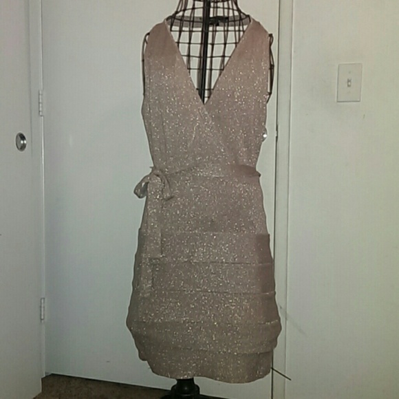 Gold halter dress