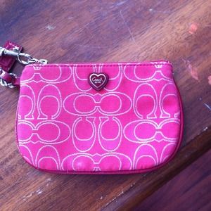 Pink/Red coach wristlet
