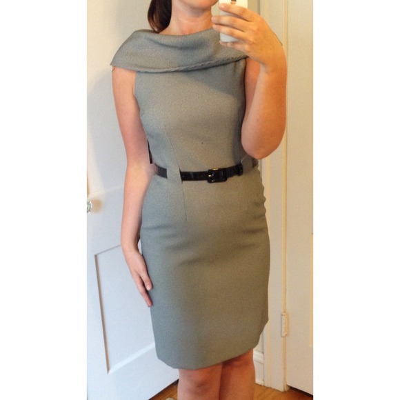 Gray Structured Dress - Picture 2 of 4