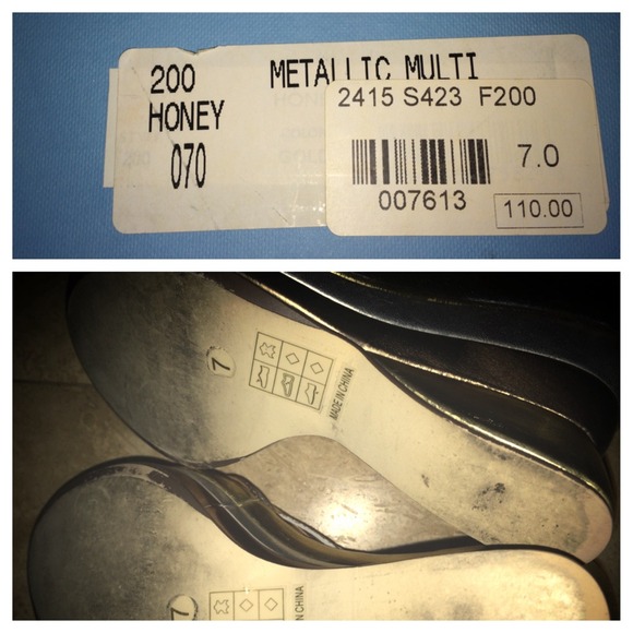 metallic multi color sandals by charles david - Picture 4 of 4