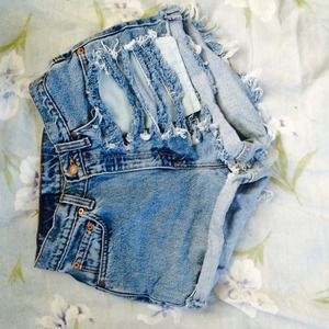 Levi's DIY high waisted shorts