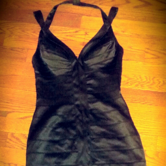 BLACK BONDAGE SEXY DRESS - Picture 2 of 4