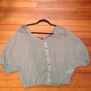 Short sleeve sheer top