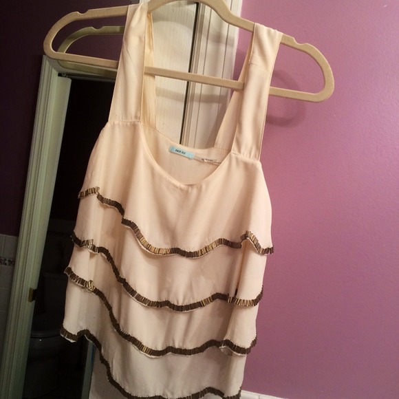 Urban Outfitters Kimchi Blue silk tiered bead tank