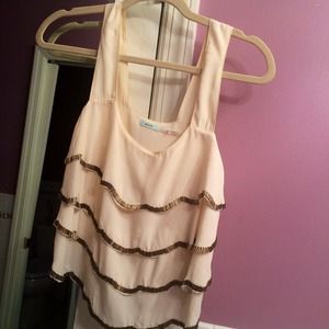 Urban Outfitters Kimchi Blue silk tiered bead tank