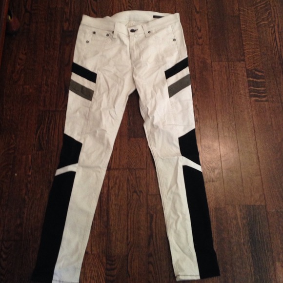 White denim rag and bone skinny jeans