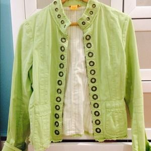 Green fitted jacket!