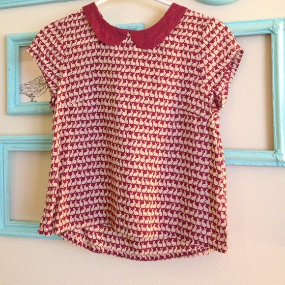 Peter Pan collar bunny blouse
