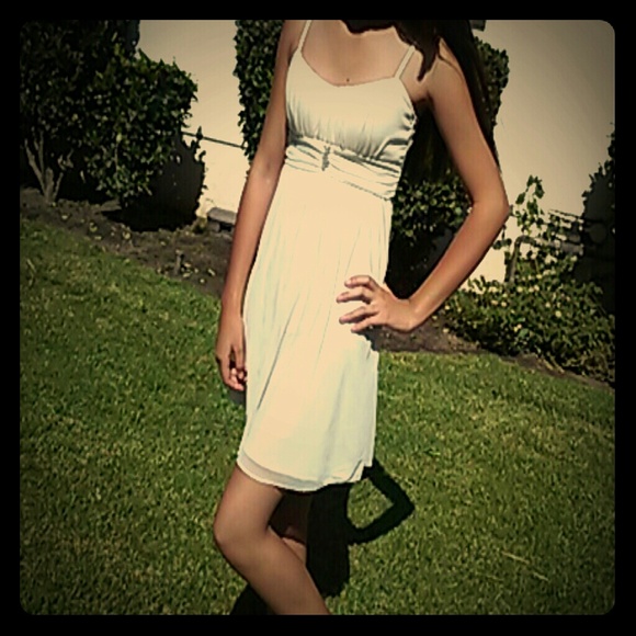 A white formal dress