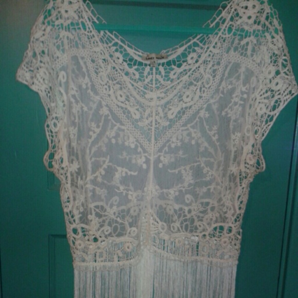Boho Lace fringe shirt