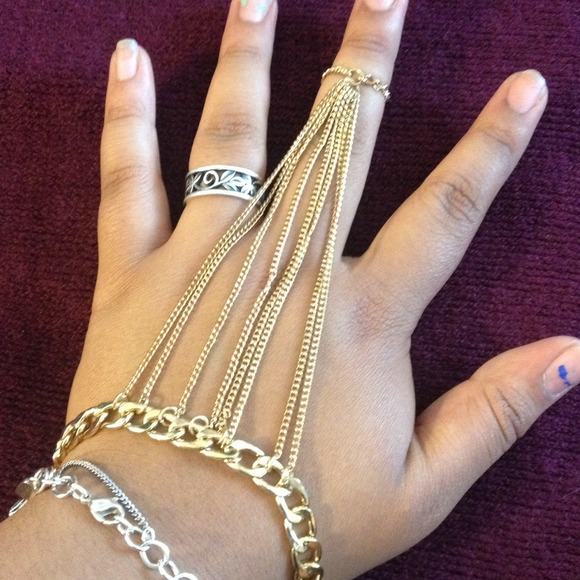 Gold Bracelet Ring - Picture 2 of 3