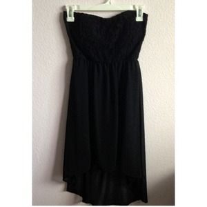 High low black dress
