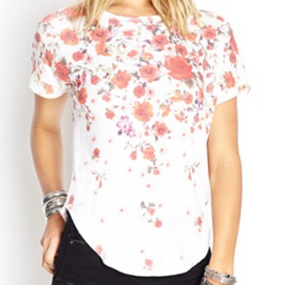 Textured floral batwing blouse NWT