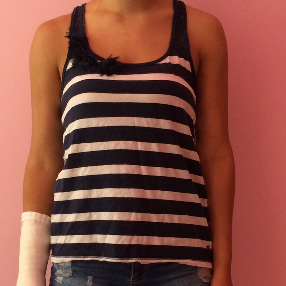 Blue and White stripe tank