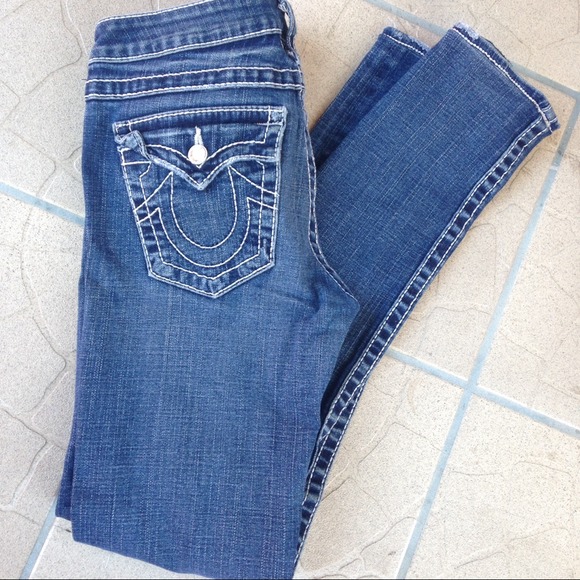 True Religion skinny Jeans with white seams !