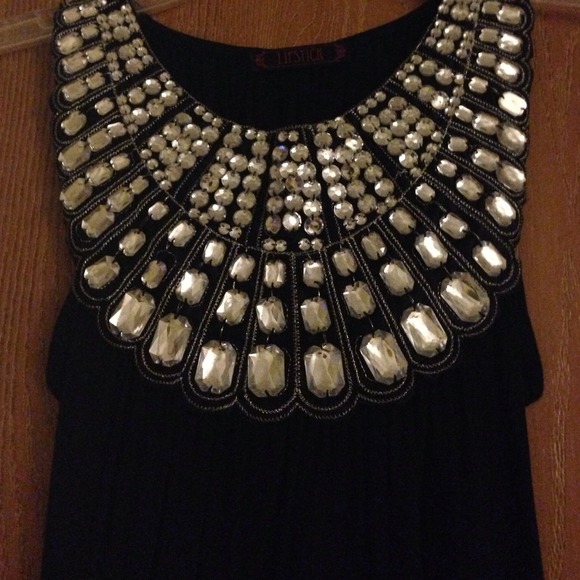 Sequined black top - Picture 2 of 3