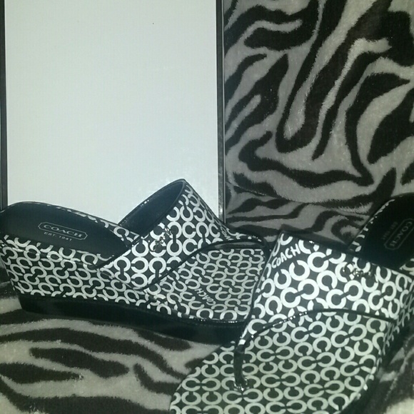 Coach sandals worn once still in great condition