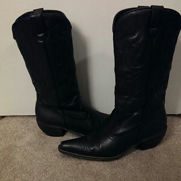 Brown cowboy boots