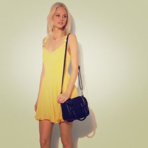 Kimchi blue Daisy Strap Dress Yellow NWOT