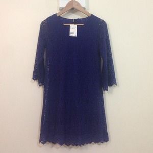 Royal Blue Lace Mini Dress