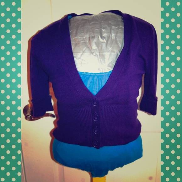 Charlotte Russe Purple Knit Shrug
