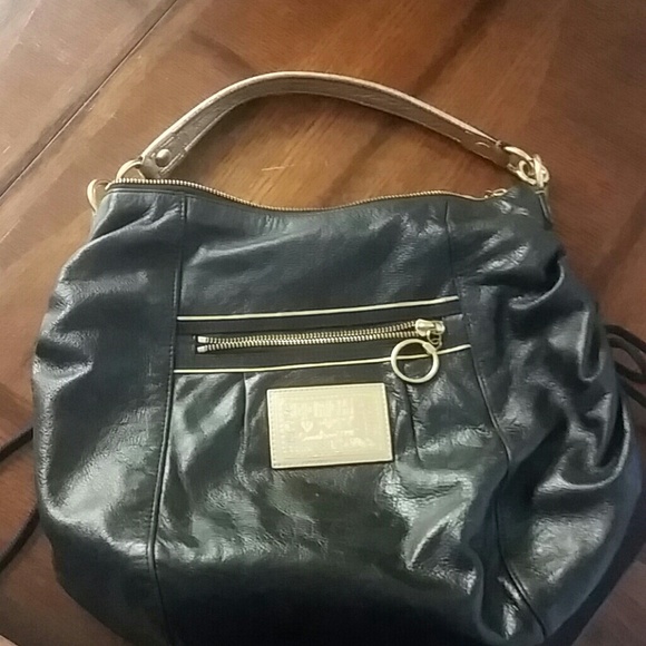 Black coach handbag