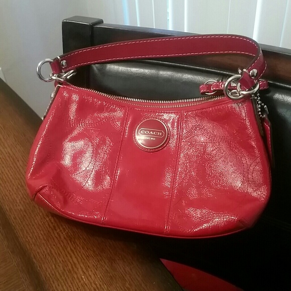 Red Coach handbag