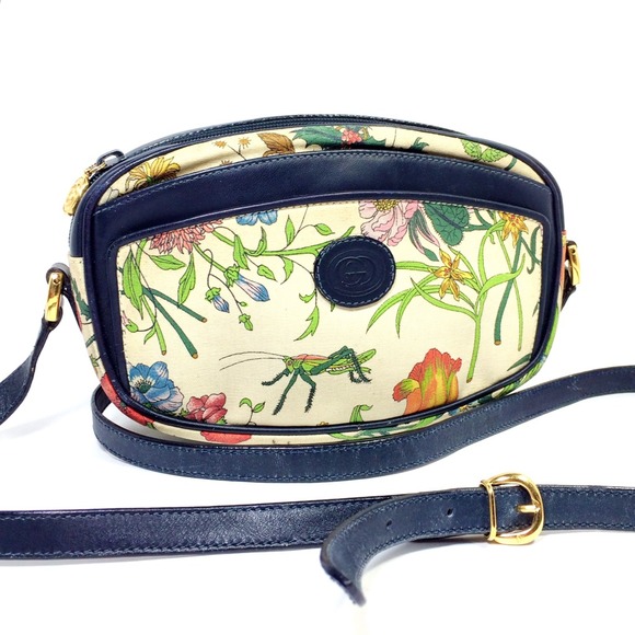Sold GUCCI Accornero Floral Handbag Purse Bag EUC - Picture 1 of 4