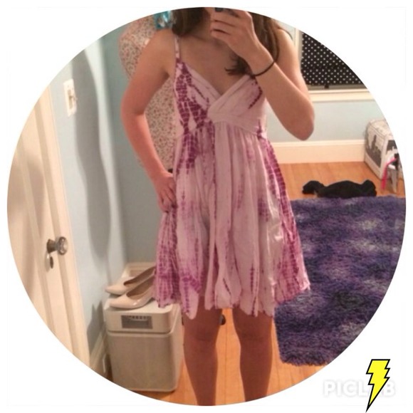 Purple tie dye summer dress ☀️✌️