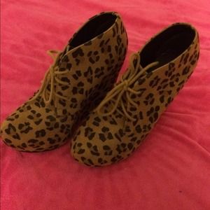 Cheetah Print wedges.