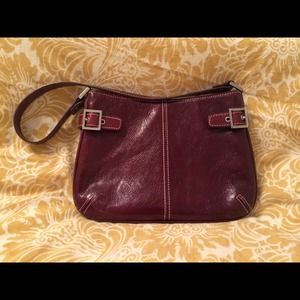 Nordstrom Cranberry Leather Handbag