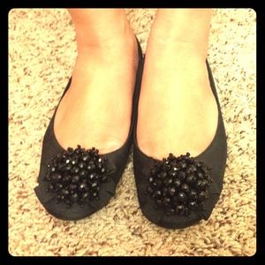 Embellished Black flats