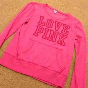 Victoria's Secret hot pink sweatshirt