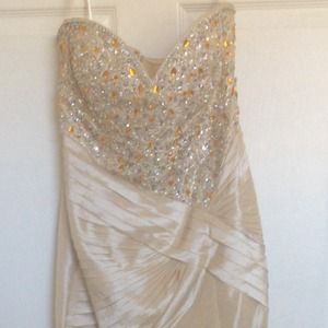 Jeweled Evening Prom Dress