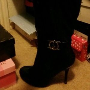 Black baby phat knee high boot