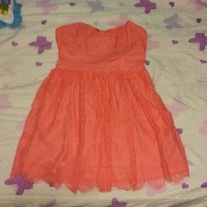 Coral Lace Dress