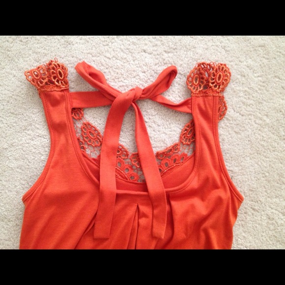 Cute orange bubble dress S - Picture 3 of 4