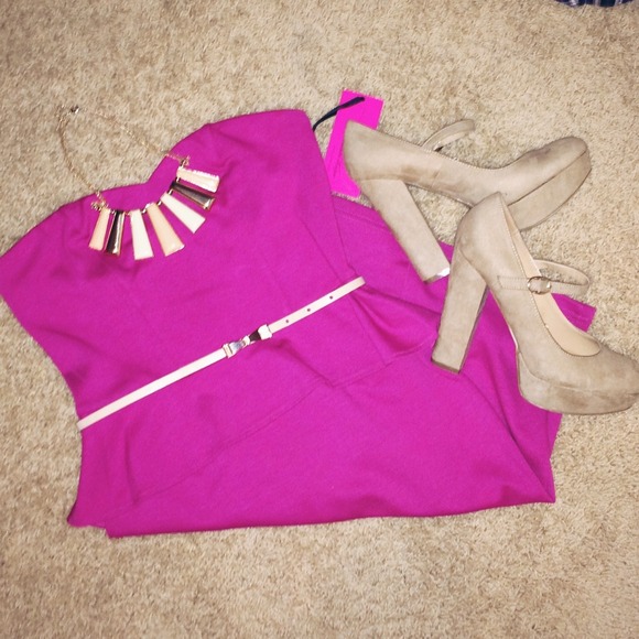 Magenta peplum dress!