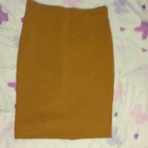 Tan Pencil Skirt